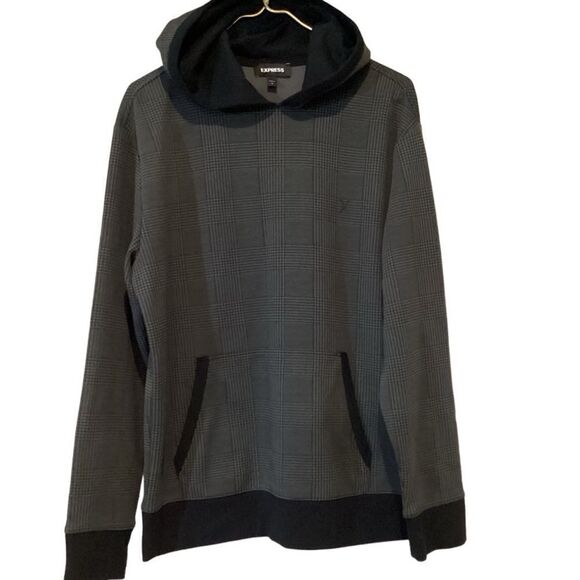 Express Herringbone Print Hoodie Medium - Picture 1 of 8